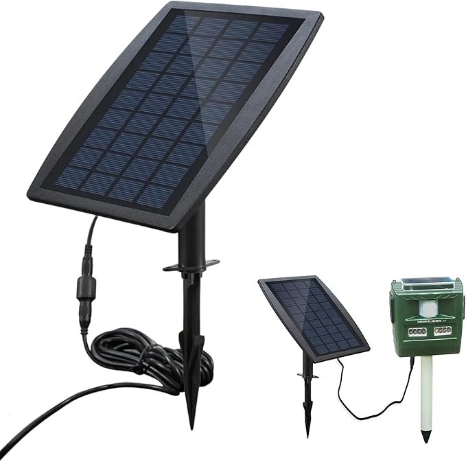 3-in-1 Professional ULTRASONIC Animal Repellent, Deer Raccoon Rabbit Skunk Possum Bear etc. Deterrent, Keep The pests Away from Your Property Within 2-4 Weeks. (Extra Solar Charging)